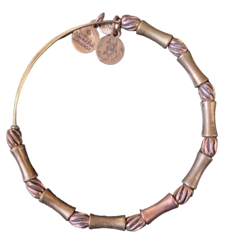 Alex and Ani gold metal beaded bracelet